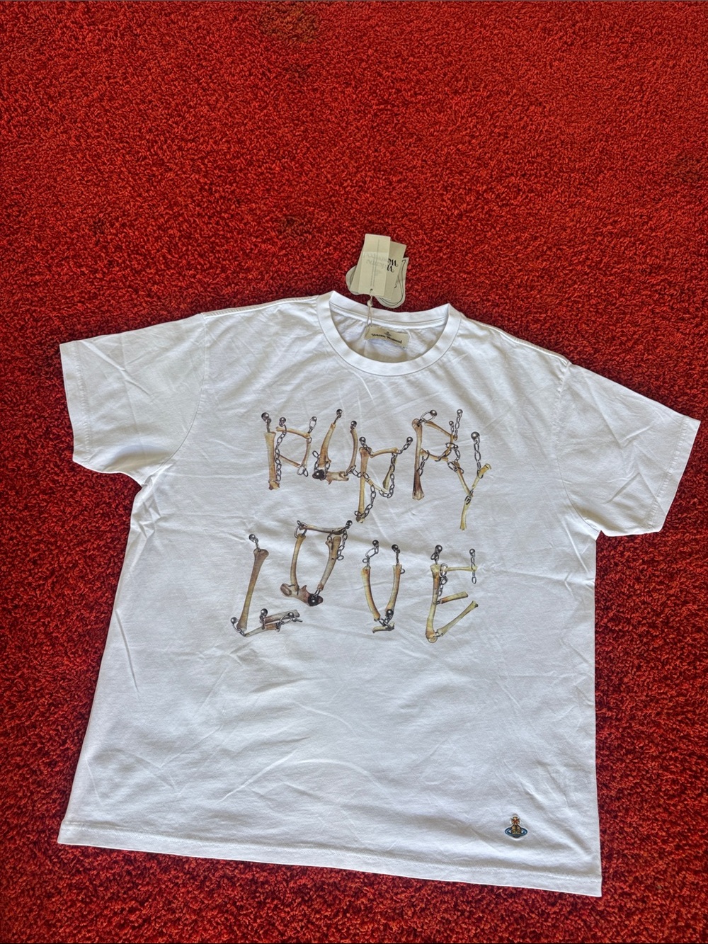 Vivienne Westwood Bones PUPPY LOVE Classic Tshirt White XXL New With Tags
